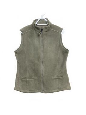 Vintage Y2K Kodiak Olive Green Fleece Vest Full Zip Women's M "Mark of a Legend"